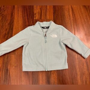 The North Face light blue fleece zip up jacket